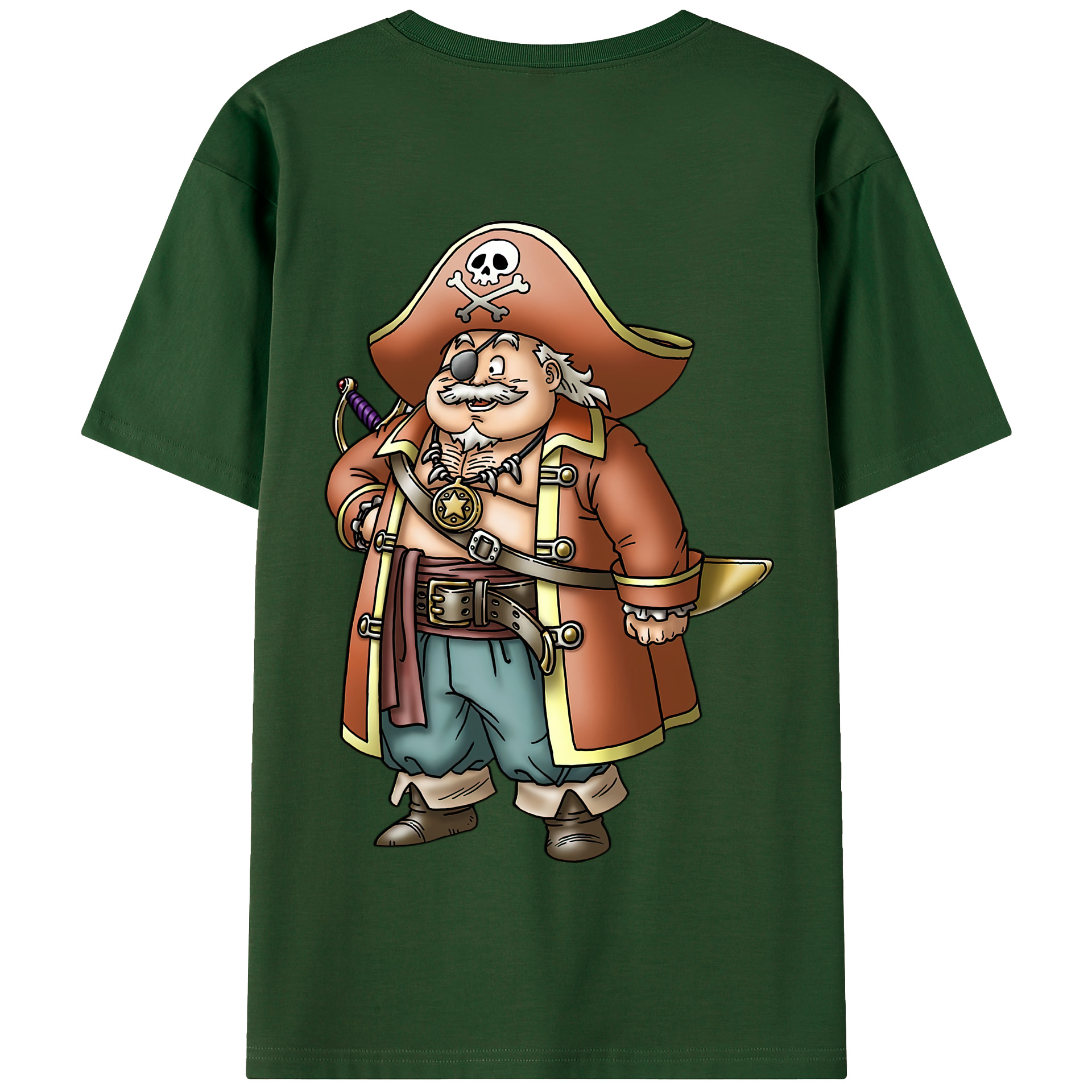 （画像用） ドラゴンクエスト Doragon Kuesuto Dragon Quest 綿100％半袖Tシャツ（背面プリント）